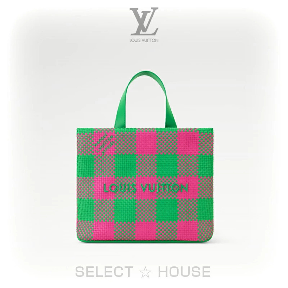 Louis Vuitton Shopper Tote Bag Green White